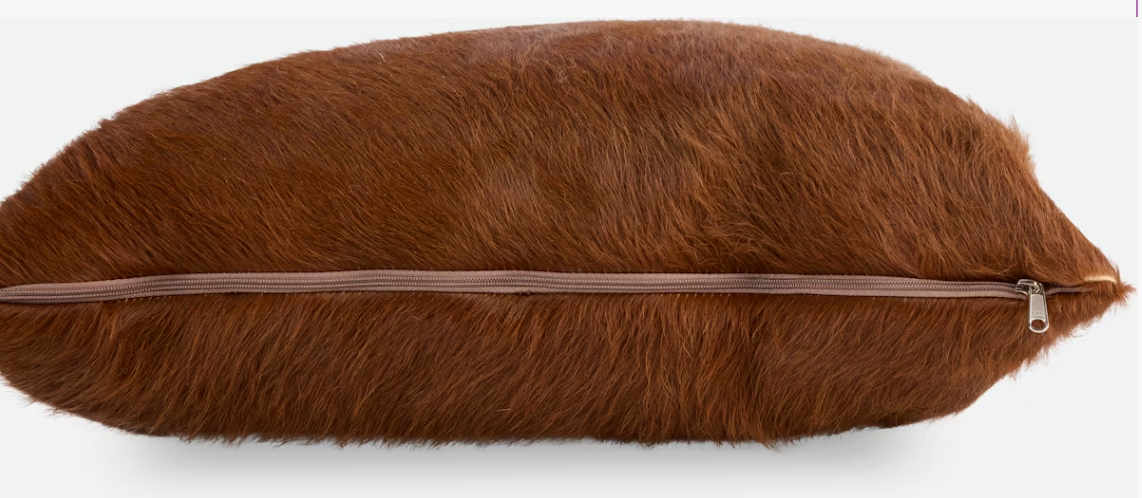 Rustic Cowhide Dual-Sided Pillow